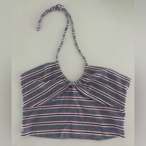 Aeropostale Stripe Halter Top